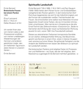 Kunst Tagesabreißkalender 2026 - Kulturkalender - Künstler, Werke, Museen