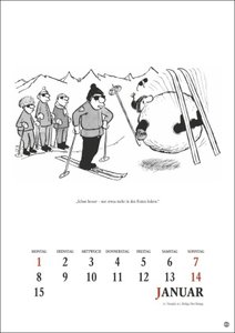 Loriot Heile Welt Kalender 2024. Humorvoller Wandkalender mit 24 Loriot-Cartoons. Kultiger Halbmonatskalender 2024. 21 x 29,7 cm. Hochformat.