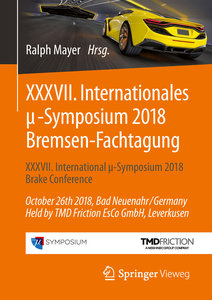 XXXVII. Internationales u-Symposium 2018 Bremsen-Fachtagung