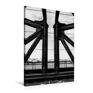 Premium Textil-Leinwand 60 cm x 90 cm hoch Stahlbrücke