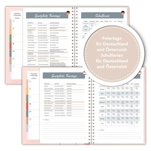 XXL Familienplaner 2022 für bis zu 8 Personen. Familienkalender 2022 Ringbuch mit stabilem Hardcover. Viel Platz für Termine, Aufgaben, Todos und Haushaltsplanung. Inklusive Monatsüberblick, Jahresübersicht, Stundenplan, Feiertage, Schulferien uvm.