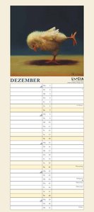 Lucia Heffernan: Yoga Chicks Planer 2025 – Wandkalender – Notiz-Kalender mit 2 Spalten – Format 22 x 49,5 cm