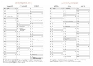 Tages-Kalenderbuch A6 2024. Pinker Terminkalender mit Schulferien und Feiertagen. Buch-Kalender mit Lesebändchen und Gummiband. Taschenkalender 2024 zum Planen von Terminen