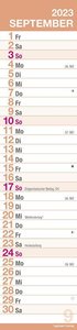 GROSSDRUCK Streifenplaner XL 2023 - Streifenkalender - Wandplaner - Küchen-Kalender - 15x64