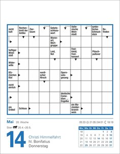 Kreuzworträtsel Tagesabreißkalender 2026
