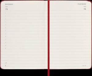 Moleskine 12 Monate Tageskalender 2024, Pocket/A6, Scharlachrot