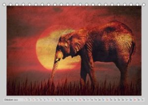 Elefanten - Portraits der besonderen Art (Tischkalender 2023 DIN A5 quer)